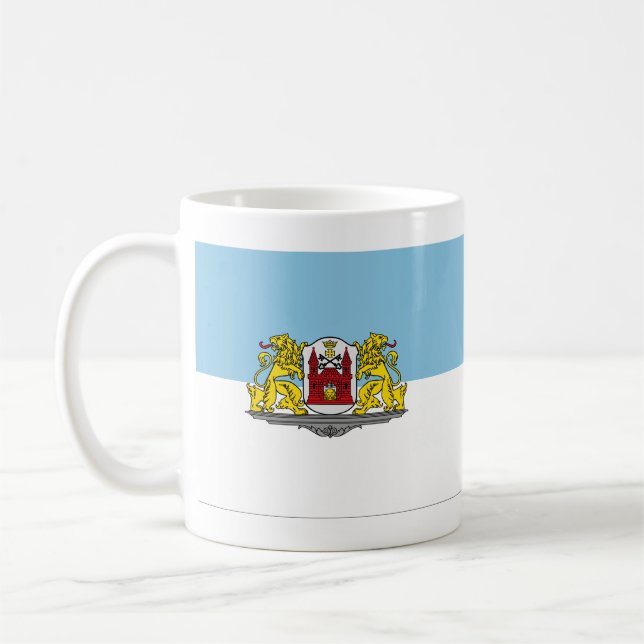 Flag of Riga, Latvia Coffee Mug (Left)