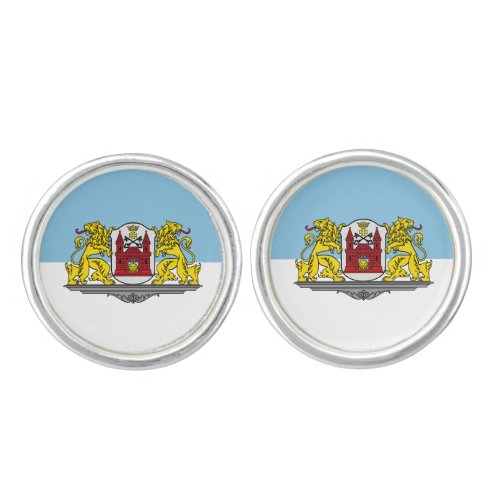 Flag of Riga Latvia Cufflinks