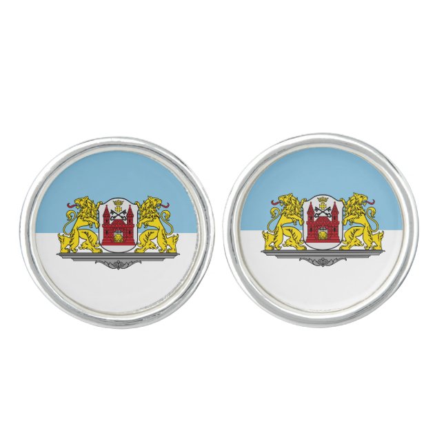 Flag of Riga, Latvia Cufflinks (Front)