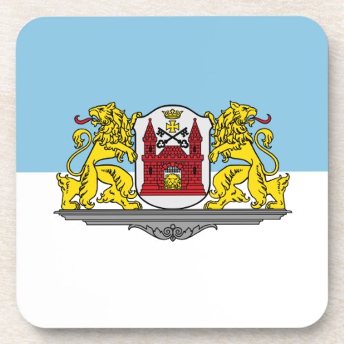 Flag of Riga Latvia Drink Coaster