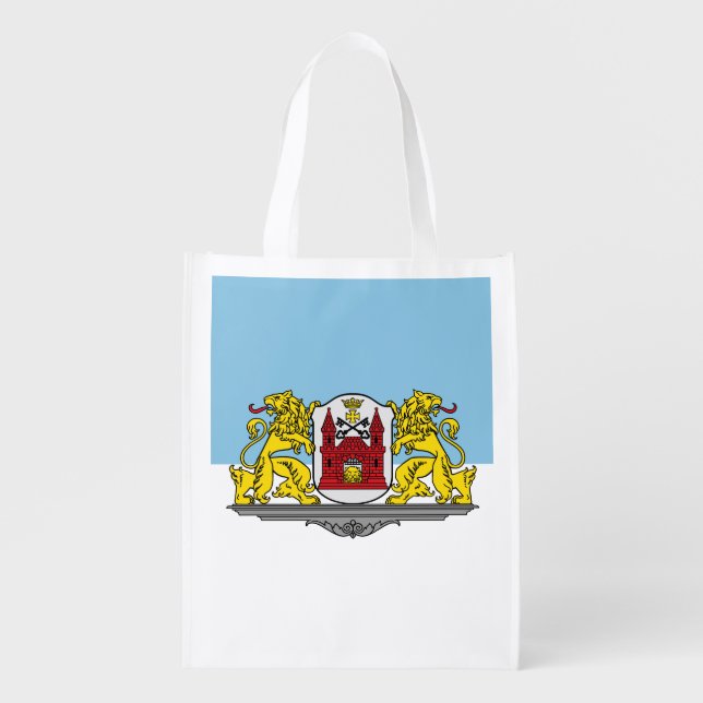 Flag of Riga, Latvia Grocery Bag (Front)