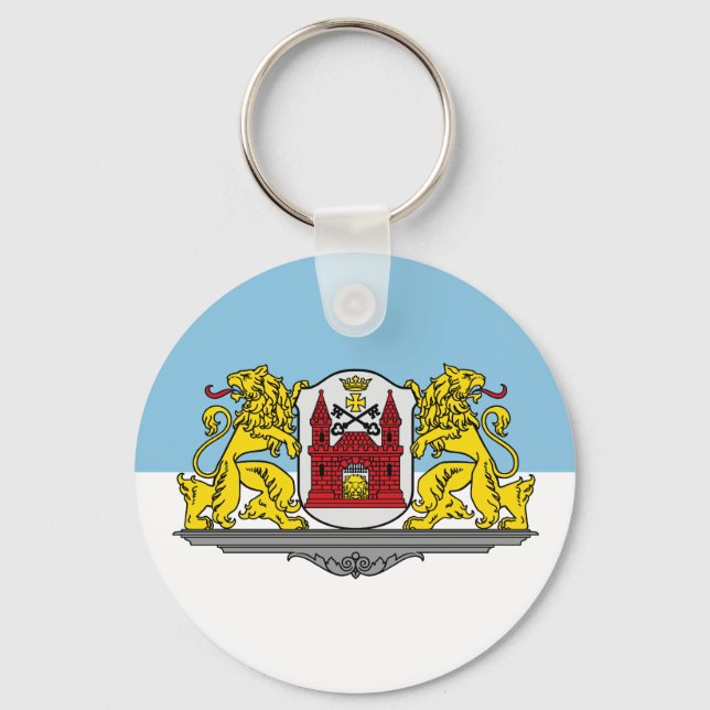 Flag of Riga, Latvia Keychain (Front)