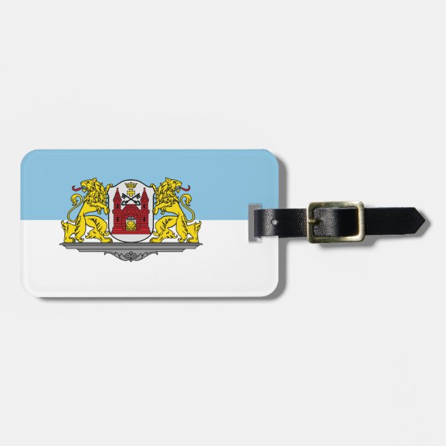 Flag of Riga, Latvia Luggage Tag (Front Horizontal)