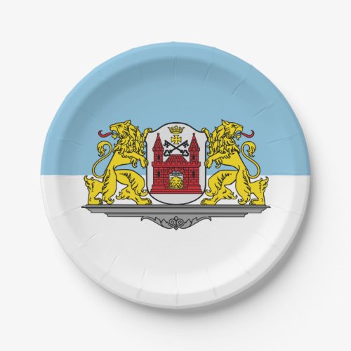 Flag of Riga Latvia Paper Plates