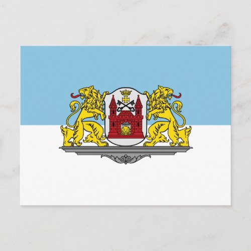 Flag of Riga Latvia Postcard
