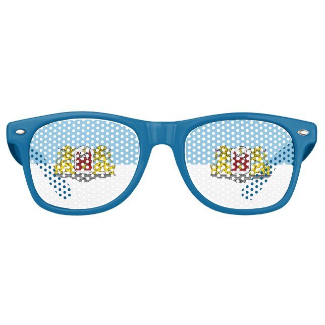 Flag of Riga, Latvia Retro Sunglasses (Front)