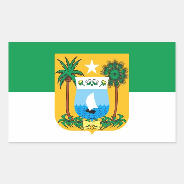 Flag of Rio Grande do Norte Brazil Rectangular Sticker (Front)