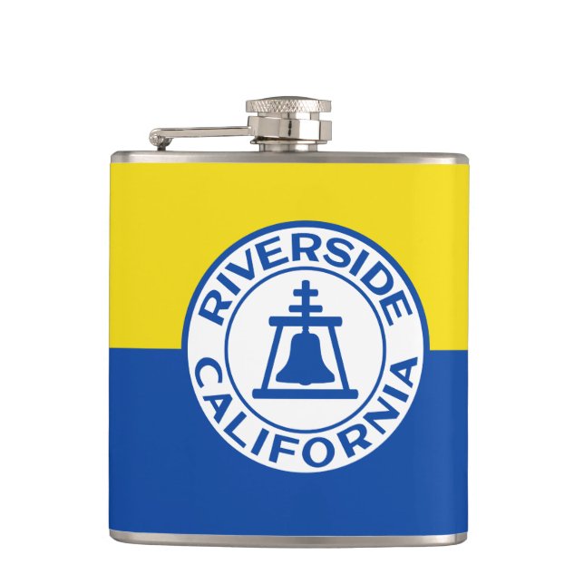 Flag of Riverside, California Flask (Front)
