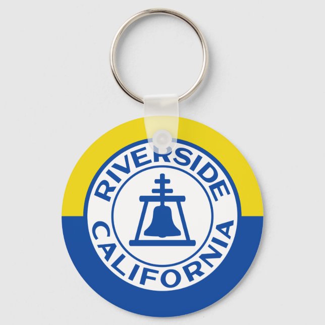 Flag of Riverside, California Keychain (Front)