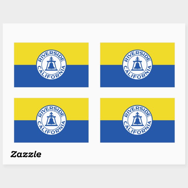 Flag of Riverside, California Rectangular Sticker (Sheet)