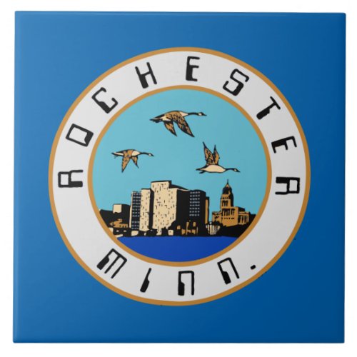 Flag of Rochester Minnesota Ceramic Tile