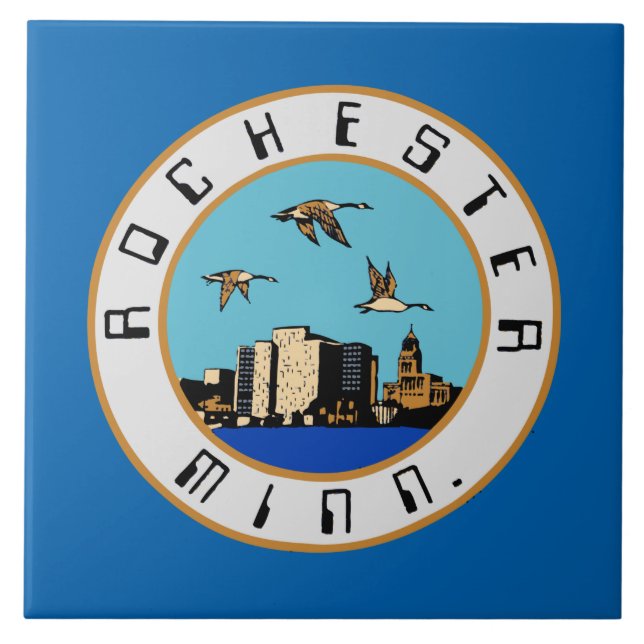Flag of Rochester (Minnesota) Ceramic Tile (Front)