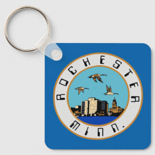 Flag of Rochester, Minnesota Keychain