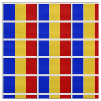 Flag Of Romania Fabric by HappyPlanetShop at Zazzle