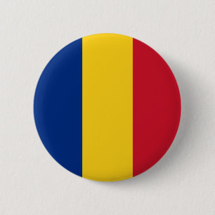 Flag of Romania on Pin / Button Badge