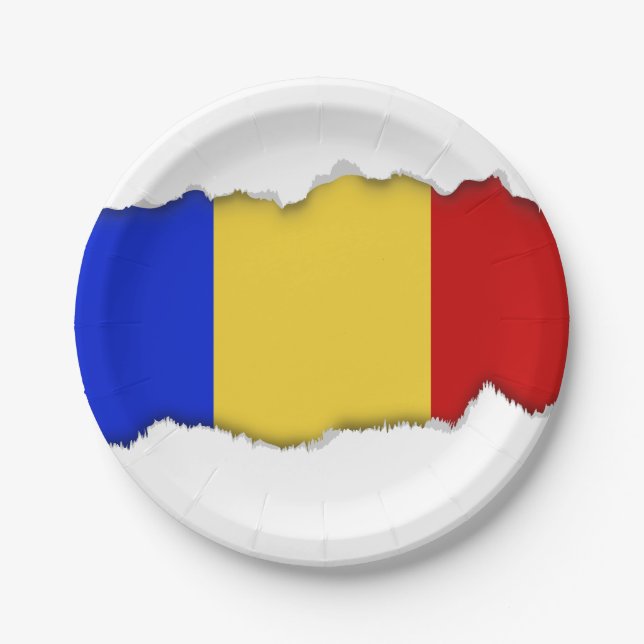 Flag of Romania Paper Plates (Front)