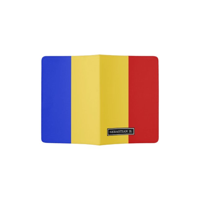 Flag of Romania Passport Holder (Opened)