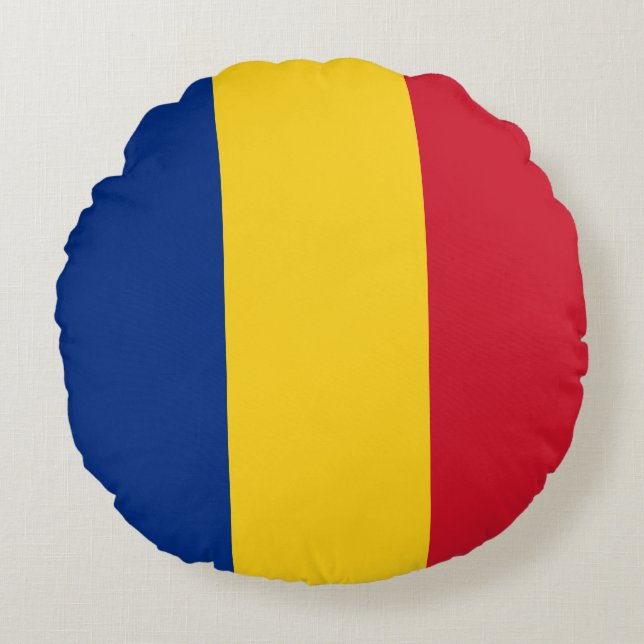 Flag of Romania Round Pillow (Front)