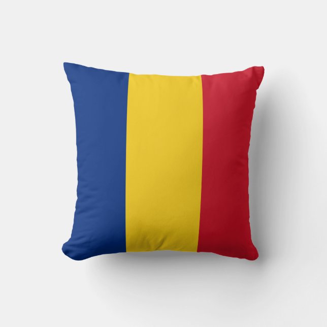 Flag of Romania Throw Pillow (Front)
