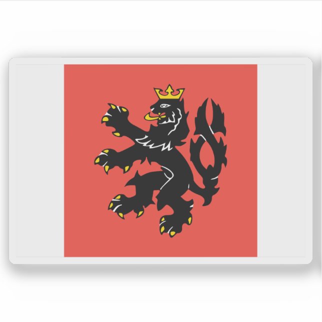 Flag of Rožnov pod Radhoštěm, Czech Republic Sticker (Front)