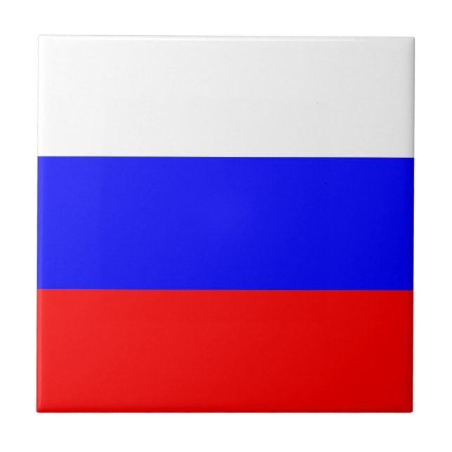 Flag of Russia Ceramic Tile (Front)