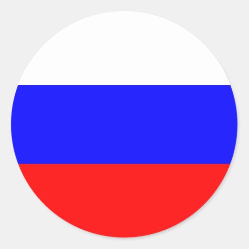 Flag of Russia Classic Round Sticker