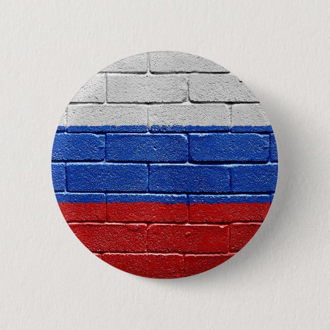 Flag of Russia Pinback Button (Front)