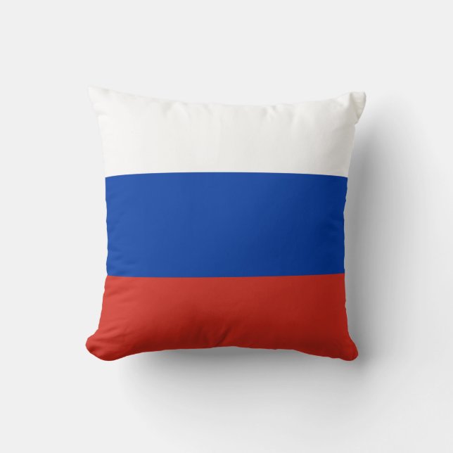 Flag of Russia Throw Pillow (Front)