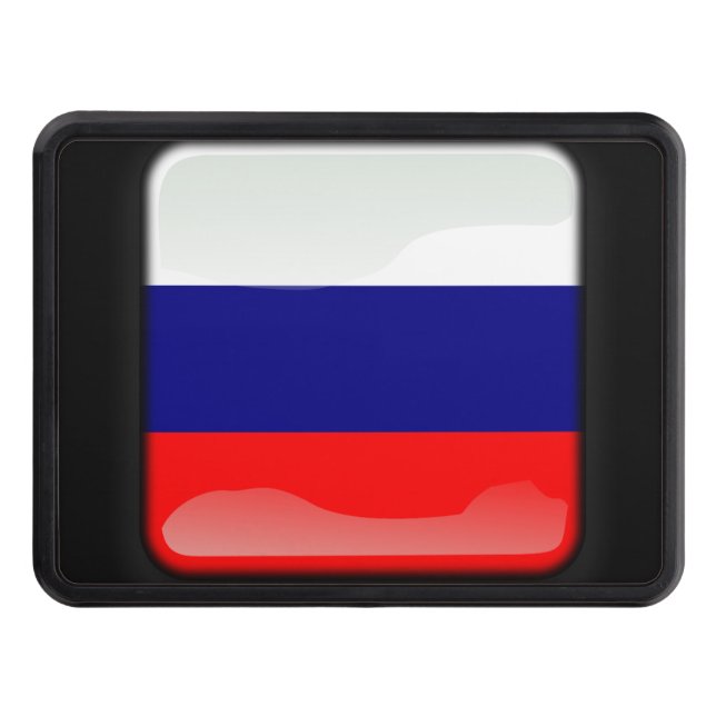 Flag of Russian Federation Trailer Hitch Cover (Front)