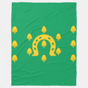 Flag of Rutland Fleece Blanket