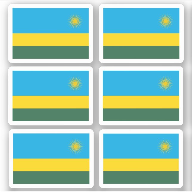 Flag of Rwanda - a collection Sticker (Front)