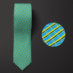 Flag of Rwanda Pattern Neck Tie<br><div class="desc">Flag of Rwanda Pattern Necktie highlights the national colors of the country from a distance by employing a clever angled design. Upon closer inspection,  the seamless repeatable pattern of tiny flags showcases the country's national banner in an aesthetically pleasing way.</div>