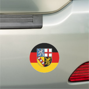 Flag of Saarland Car Magnet
