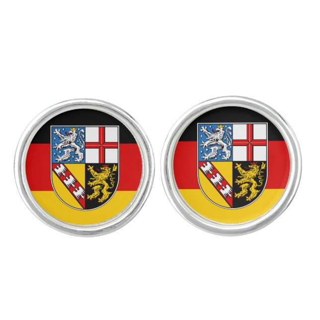 Flag of Saarland Cufflinks (Front)