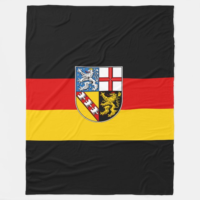 Flag of Saarland Fleece Blanket (Front)