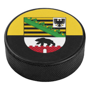 Flag of Saarland Hockey Puck