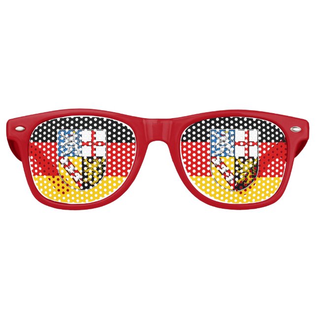 Flag of Saarland Retro Sunglasses (Front)