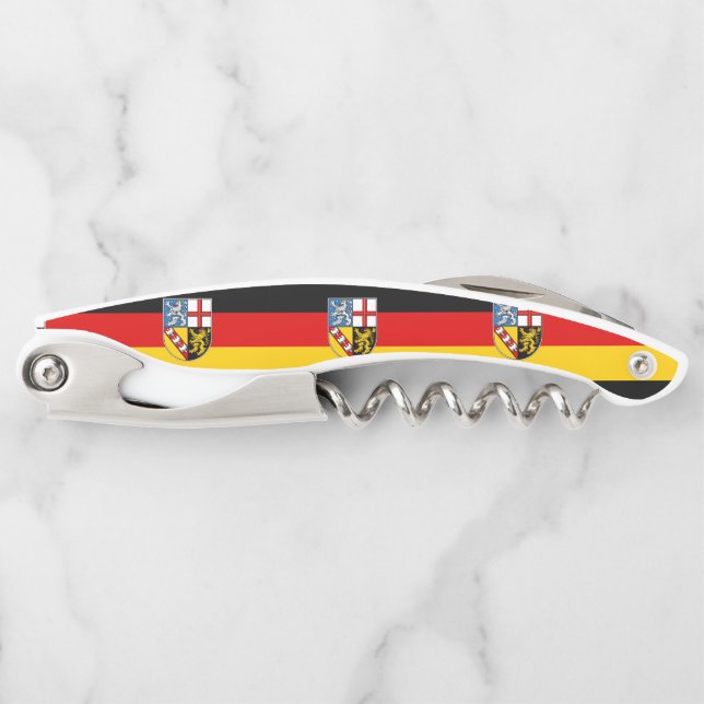 Flag of Saarland Waiter's Corkscrew (Front)