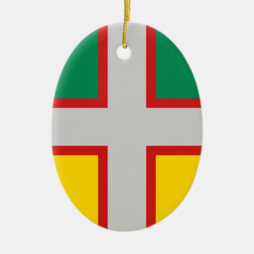 Flag of SaguenayLac_Saint_Jean QUBEC Ceramic Ornament