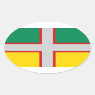 Flag of Saguenay–Lac-Saint-Jean (QUÉBEC) Oval Sticker