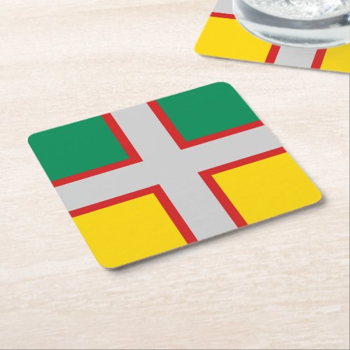 Flag of SaguenayLac_Saint_Jean QUBEC Square Paper Coaster