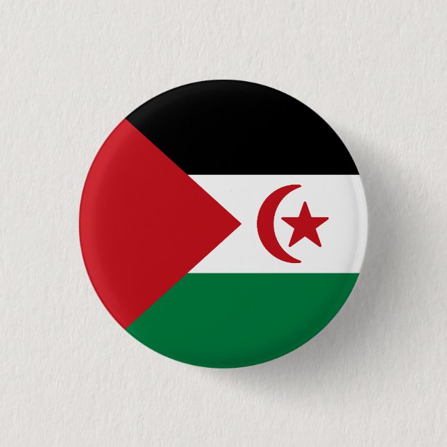 Flag of Saharan Arab Democratic Republic Button (Front)