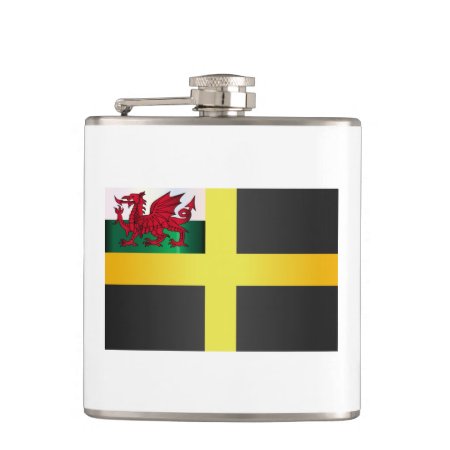Flag Of Saint David Of Wales Flask