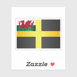 Flag of Saint David Of Wales Sticker