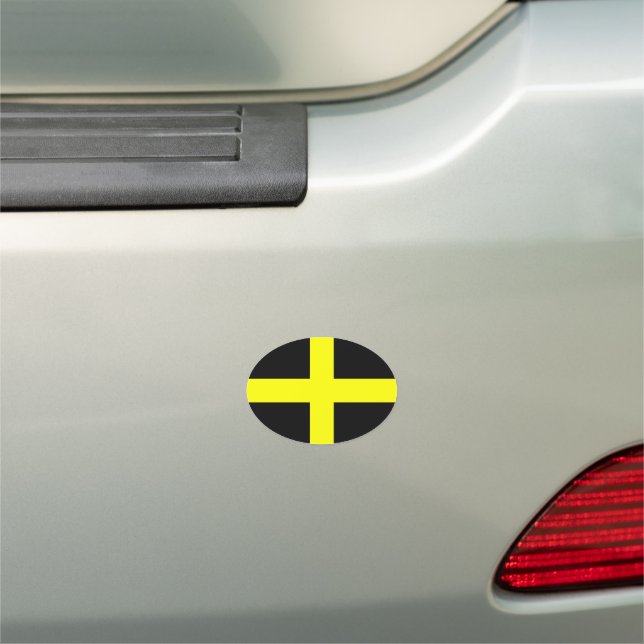 Flag of Saint David (Wales) Car Magnet (In Situ)