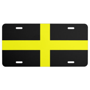 Flag of Saint David (Wales) License Plate