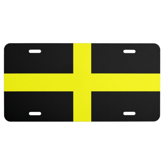 Flag of Saint David (Wales) License Plate (Front)