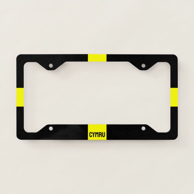 Flag of Saint David (Wales) License Plate Frame (Front)