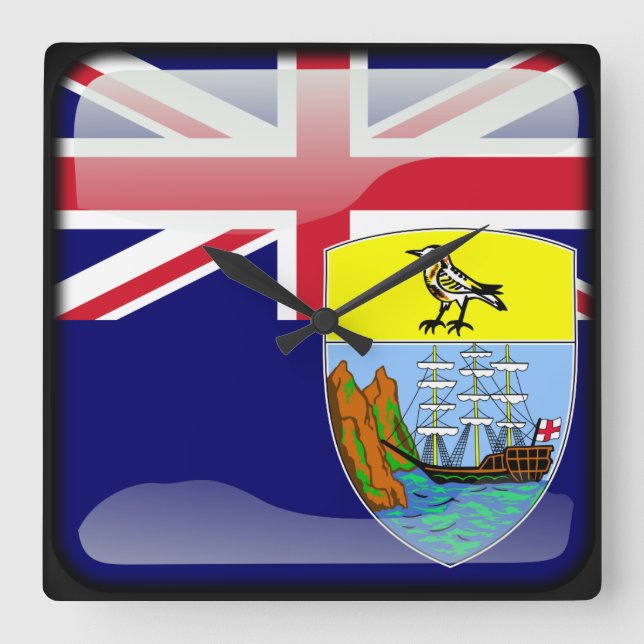 Flag of Saint Helena Square Wall Clock (Front)
