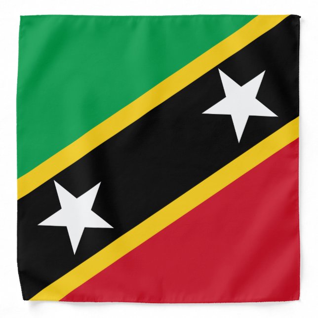 Flag of Saint Kitts and Nevis (Caribbean) Bandana (Front)